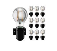 10x applique FEL porcellana nera lucida angolare 1x E27 max. 300W