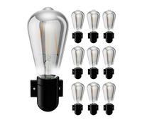 10x applique FEL porcellana nera lucida angolare 1x E27 max. 300W