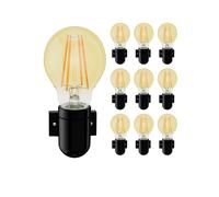 10x applique FEL porcellana nera lucida angolare 1x E27 max. 300W [EEK: E]