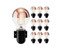 10x applique FEL porcellana nera lucida angolare 1x E27 max. 300W [EEK: E]