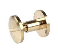 10x Arco in ottone massiccio Bottone Vite Chiodo posteriore Rivetto in pelle Cintura 6mm