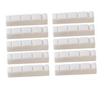 10x Basso A 4 Corde Con Dado In Osso 38x6x9mm (1-1/2"x15/64"x3/8") Sella Bianca Capotasti di Ricambio per Chitarra