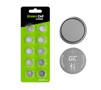 10x Batteria Bottone al Litio 3 V CR1620 / CR 1620 Green Cell, Specialistica Elettronica, Confezione da 10, per l'Uso su Chiavi con Sensore Magnetico, Bilance, Elementi Indossabili