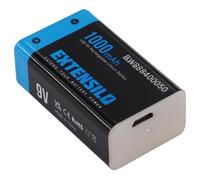 10x batteria da 9V 1Ah 9V Li-Ion, ready-to-use, con presa micro USB