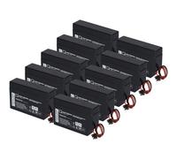 10X Batteria Q-12LS-0.8 12V 0,8Ah AGM Piombo-Feltro Accumulatori Casa E Giardino