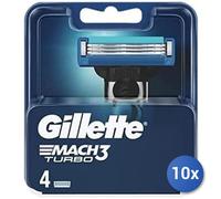 10x Bundle Gillette Ricambi Lamette Mach 3 Turbo X 4 Nuove