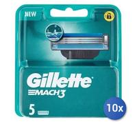 10x Bundle Gillette Ricambi Lamette Mach3 5 Pezzi