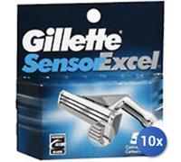 10x Bundle Gillette Ricambi Sensor Excell X 5