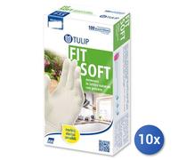 10x Bundle Guanti 100 Pezzi Lattice Tulip L Sensibili