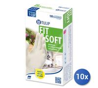 10x Bundle Guanti 100 Pezzi Lattice Tulip M Sensibili