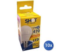 10x Bundle Lampadina Led Opale Sfera 5,2W E 14 =40W Eldx2