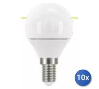 10x Bundle Lampadina Led Opale Sfera 7,5W E 14 =60W Eldx2