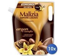 10x Bundle Malizia Sapone Sacco 1000 Ml. Argan/Vaniglia
