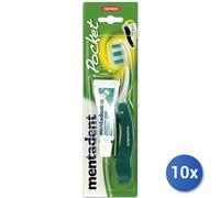 10x Bundle Mentadent Spazzolino + Dentifricio Viaggio