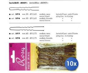 10x Bundle Sabrina Rosy 40 Forcine Invisibili Cm.6