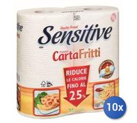 10x Bundle Sensitive Asciugatutto X2 Panno Carta Fritti
