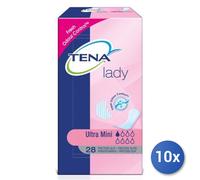 10x Bundle Tena Lady Ultra Mini, 28 Pz