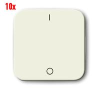 10x Busch-Jaeger Interruttore Altalena Con I/O Stampa Duro 2000 Crema 2502-212