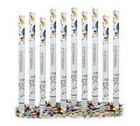 10x Cannone Sparacoriandoli 80 cm, Idea Regalo, Accessorio Decorazione per Feste e Carnevale, Gittata di 6-8 m, Colorato