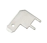 10x CAPICORDA INSERTO DA SALDARE 4.8 terminale saldatura connettore ANGOLATO 90° spessore 0,5mm