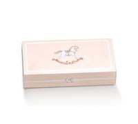 10X CAVALLINO ROSA 12x5x3 cm Scatola Cassetto Portaconfetti BOMBONIERA 18IK