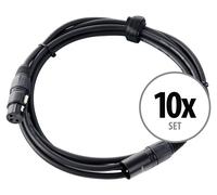 10x Cavi Cavo Microfono XLR DJ Studio Palco Registrazione Professionale 2,5M