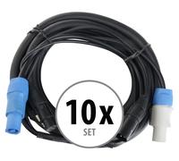 10x Cavi Ibrido Doppio DMX Alimentazione XLR Powerplug Speakon Studio DJ PA 5m