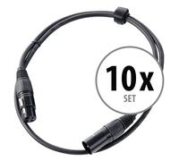 10x Cavi Microfono XLR DJ PA Studio Palco Cannon Registrazione Professionale 1m