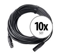 10x Cavi Microfono XLR DJ PA Studio Palco Cannon Registrazione Professionale 20m