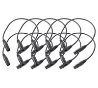 10x Cavi Microfono XLR PA Studio Palco Cannon Registrazione Professionale 0,5m