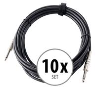 10x Cavo Jack 6,3mm 1/4'' Strumenti Chitarra Basso Audio Mono Amplificatore 6 m