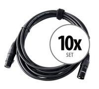 10x Cavo Microfono XLR Cannon Casse Mixer DJ Audio DMX Prolunga Set 5m