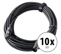 10x Cavo Microfono XLR DJ PA Studio Palco Cannon Registrazione Professionale 10m