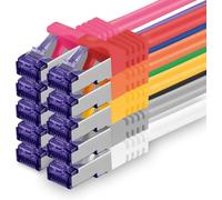10x Cavo Rete Cat.7 SFTP 1,5m Multicolore Ethernet RJ45 10Gbps Compatibile Cat6a