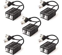 10x CCTV passivo Video Balun BNC Connettore Adattatore Trasmettitore e Ricetrasmettitore, Maschio BNC a Facile Press--Fit UTP CAT5/5e/6/6e Cavo per CCTV DVR Camera System (5 paia)