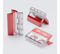 10x Cerniere a nastro - Non è necessaria la colla, Autoadesivo. Cerniere autoadesive. Acrilico in plastica Trasparente 30mm