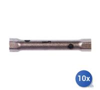 10x Chiave Maurer A Tubo Doppia Acciao Stampato Cromato Mm 8X9