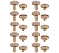 10X Chiodo Fisso In Ottone Rivetto A Vite Per Cintura In Pelle 8Mm