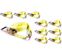 10x Cinghia di tensione cinghia con cricchetto 10m 2500/5000kg 2,5/5t