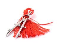 10X Ciondolo COMPASSO grande con NAPPINA rossa BOMBONIERA LAUREA 0RO3