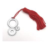 10X Ciondolo LAUREA ingegneria INGRANAGGIO con nappina rossa BOMBONIERA 0W56