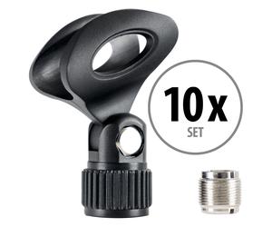 10x Clip Microfono Porta Clip Microfono Universale Gancio per Asta Giraffa Set