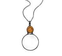 10x Collana con ciondolo in vetro alla moda catena maglione vintage collane con lente di ingrandimento collane personalità per donne uomini maglione catene per le donne, Misura unica, come descritto