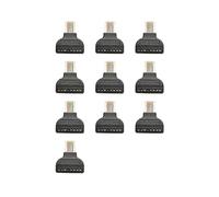 10X Connettore Adattatore Terminale RJ45 A 8 Pin Blocco Terminale A Vite con Testa In Cristallo di Rete 8P8C