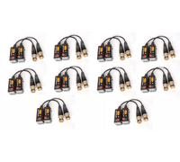 10x COPPIA VIDEO BALUN BNC MORSETTI PASSIVI 10 PZ FINO 600 mt VIDEOSORVEGLIANZA