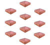 10x Copripalo Rame 121 MM Piramide Cappuccio per Inserisci 12 X 12 CM