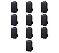 10x Deviatore 16A, Modulo nero, Compatibile Con BTicino Living, frutti, interruttori, pulsanti, deviatori, dimmer, sensori, PIR, buzzer, Per Placche originali e compatibili