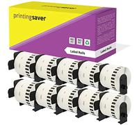 10x DK-44605 nero su giallo 62 mm x 30,48 m Compatibili Etichette Nastri adesive continuo removibile per Brother P-Touch QL-1110NWB QL-1100 QL-1060 QL-500 QL-570 QL-580 QL-700 QL-800 QL-810W QL-820NWB
