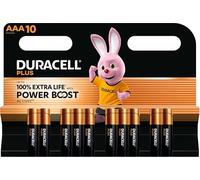 10X Duracell AAA Plus Power Boost Fino al 100% di Durata Extra (1 Blister Da 10 Batterie) 10 Pile Mini Stilo (LR03/MN2400)