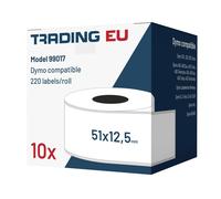 10x Etichetta compatibile con Dymo 99017 51 x 12,5 mm 220 etichette per bobina